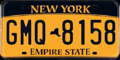 NY license plate GMQ8158