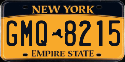 NY license plate GMQ8215