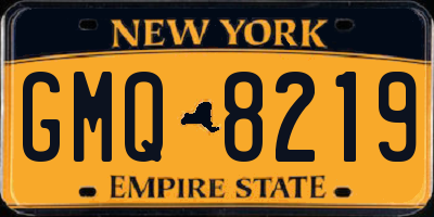 NY license plate GMQ8219