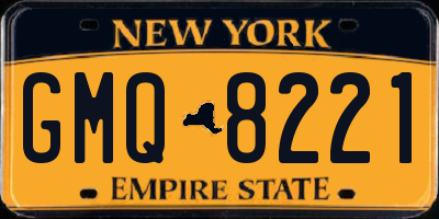 NY license plate GMQ8221