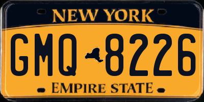 NY license plate GMQ8226
