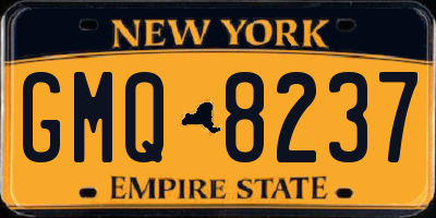 NY license plate GMQ8237
