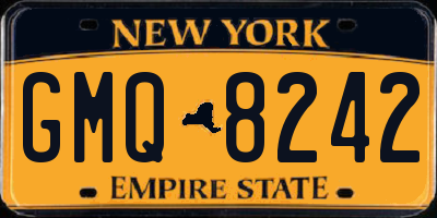 NY license plate GMQ8242