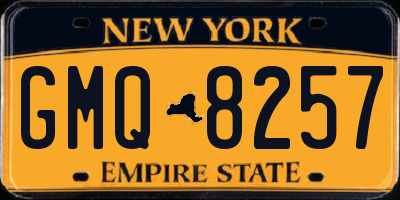 NY license plate GMQ8257