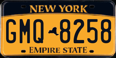 NY license plate GMQ8258