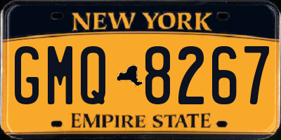 NY license plate GMQ8267