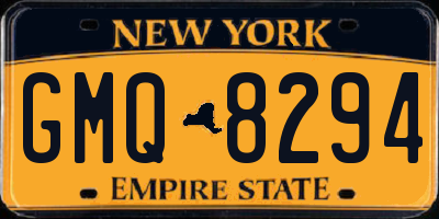 NY license plate GMQ8294