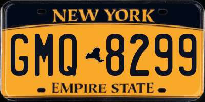 NY license plate GMQ8299
