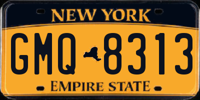 NY license plate GMQ8313