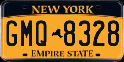 NY license plate GMQ8328