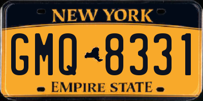 NY license plate GMQ8331