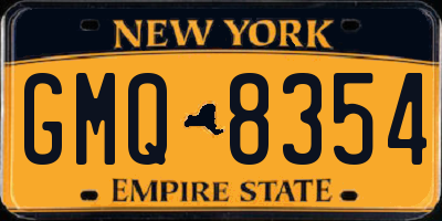 NY license plate GMQ8354