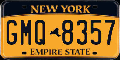 NY license plate GMQ8357