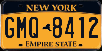 NY license plate GMQ8412