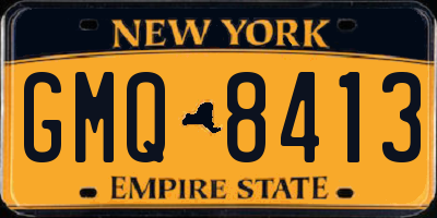 NY license plate GMQ8413