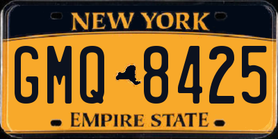 NY license plate GMQ8425