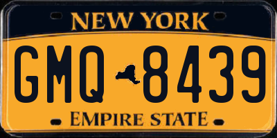 NY license plate GMQ8439