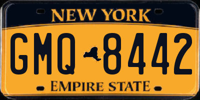 NY license plate GMQ8442