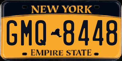 NY license plate GMQ8448
