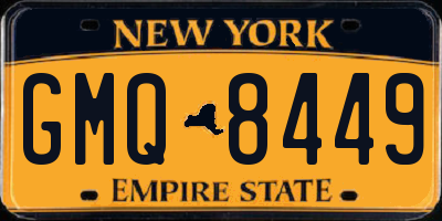 NY license plate GMQ8449