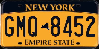 NY license plate GMQ8452
