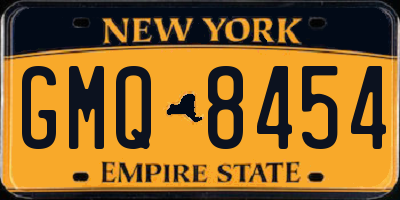 NY license plate GMQ8454