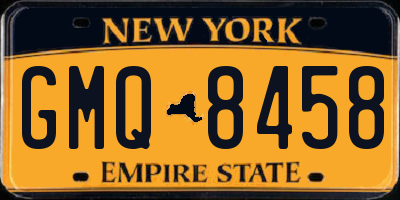 NY license plate GMQ8458