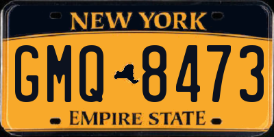 NY license plate GMQ8473