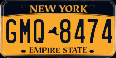 NY license plate GMQ8474