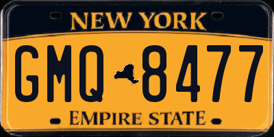 NY license plate GMQ8477