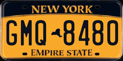 NY license plate GMQ8480