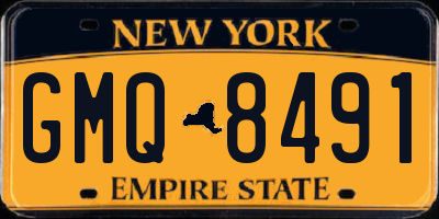 NY license plate GMQ8491