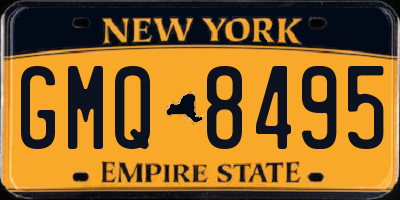 NY license plate GMQ8495