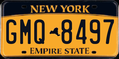 NY license plate GMQ8497