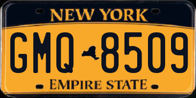 NY license plate GMQ8509