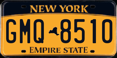 NY license plate GMQ8510