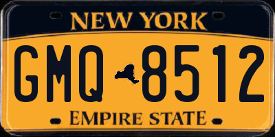 NY license plate GMQ8512