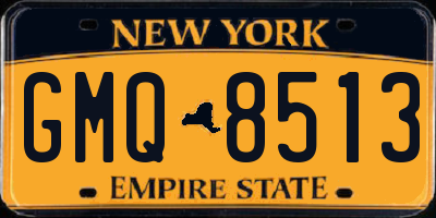 NY license plate GMQ8513