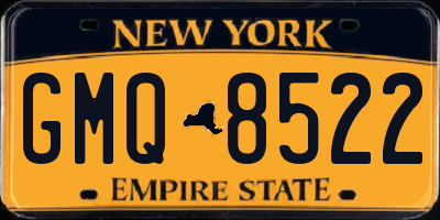 NY license plate GMQ8522