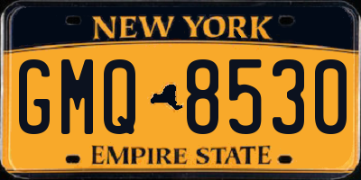 NY license plate GMQ8530