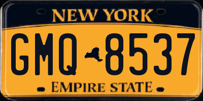 NY license plate GMQ8537