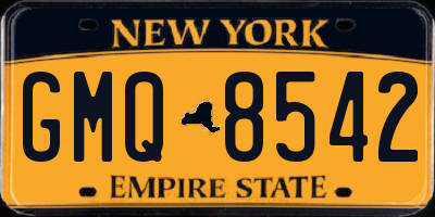NY license plate GMQ8542
