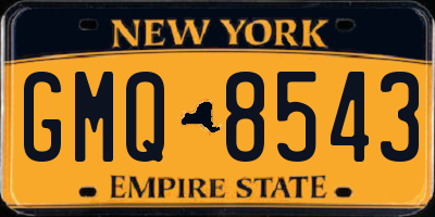 NY license plate GMQ8543