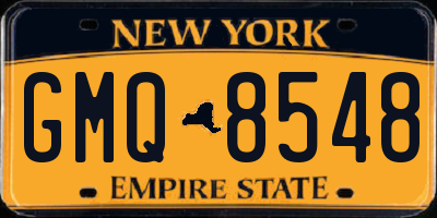 NY license plate GMQ8548