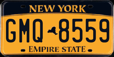 NY license plate GMQ8559