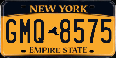 NY license plate GMQ8575
