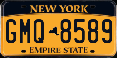 NY license plate GMQ8589