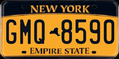 NY license plate GMQ8590