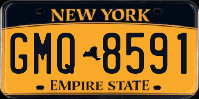 NY license plate GMQ8591