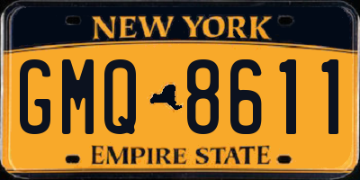 NY license plate GMQ8611